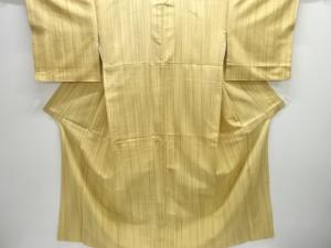 縞織り出し手織り紬着物